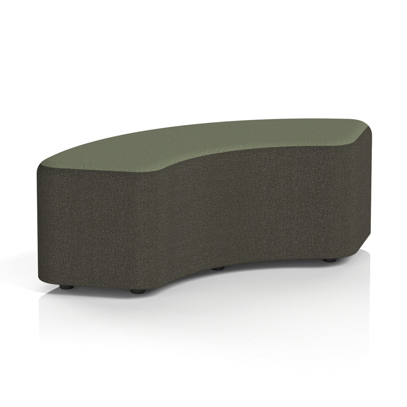 Harlestone Curved Stool in Two Tone - 90 Degree Main Line Flax - Temple Body Monument Top - Homesplex