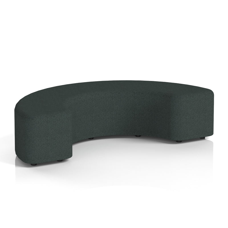 Harlestone Curved Stool in Single Tone - 180 Degree Rivet - Charcoal - Homesplex