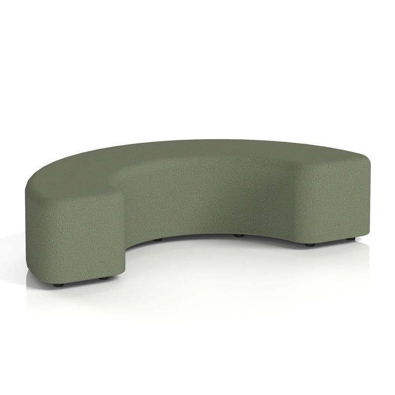 Harlestone Curved Stool in Single Tone - 180 Degree Main Line Flax - Monument - Homesplex