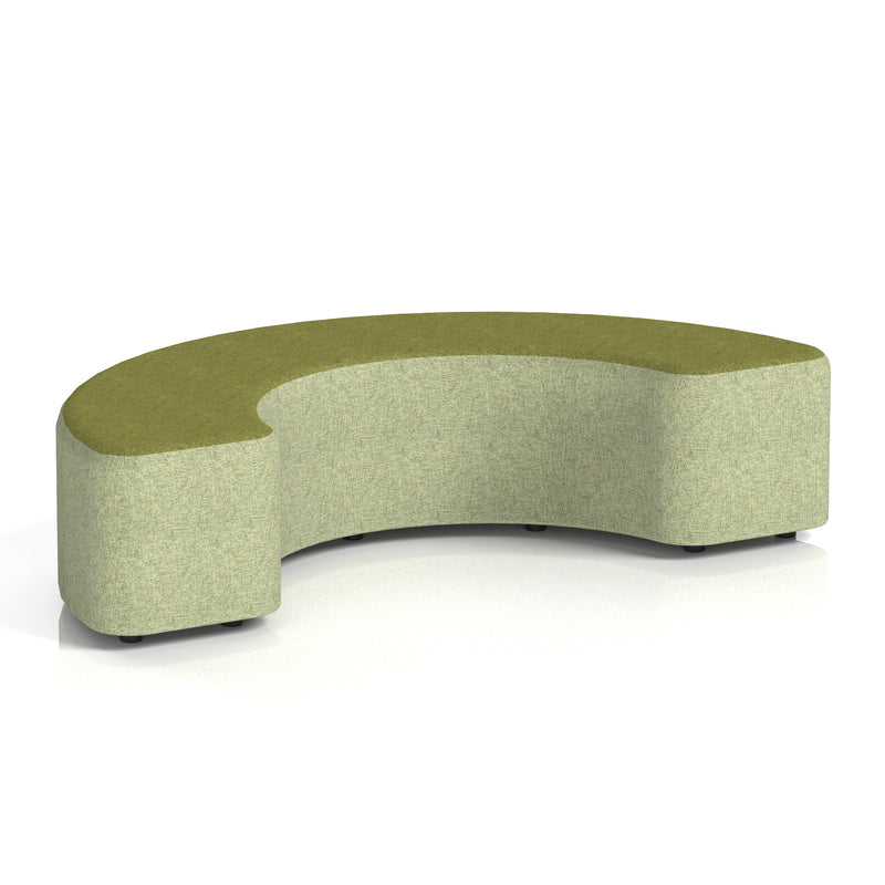 Harlestone Curved Stool in Two Tone - 180 Degree Rivet - Burnish Body Olive Top - Homesplex