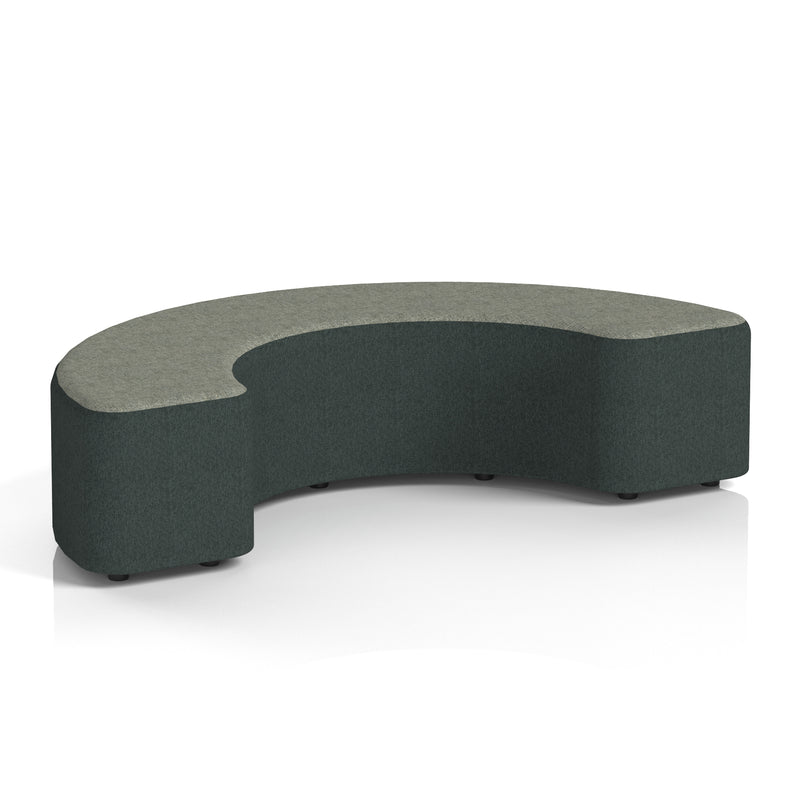 Harlestone Curved Stool in Two Tone - 180 Degree Rivet - Charcoal Body Vitreous Top - Homesplex