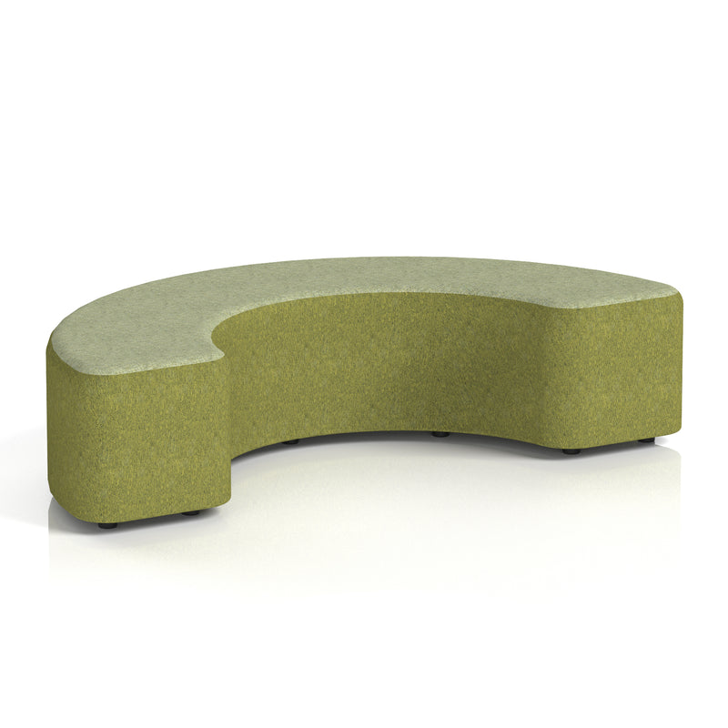 Harlestone Curved Stool in Two Tone - 180 Degree Rivet - Olive Body Burnish Top - Homesplex