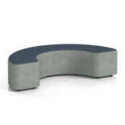 Harlestone Curved Stool in Two Tone - 180 Degree Rivet - Vitreous Body Charcoal Top - Homesplex