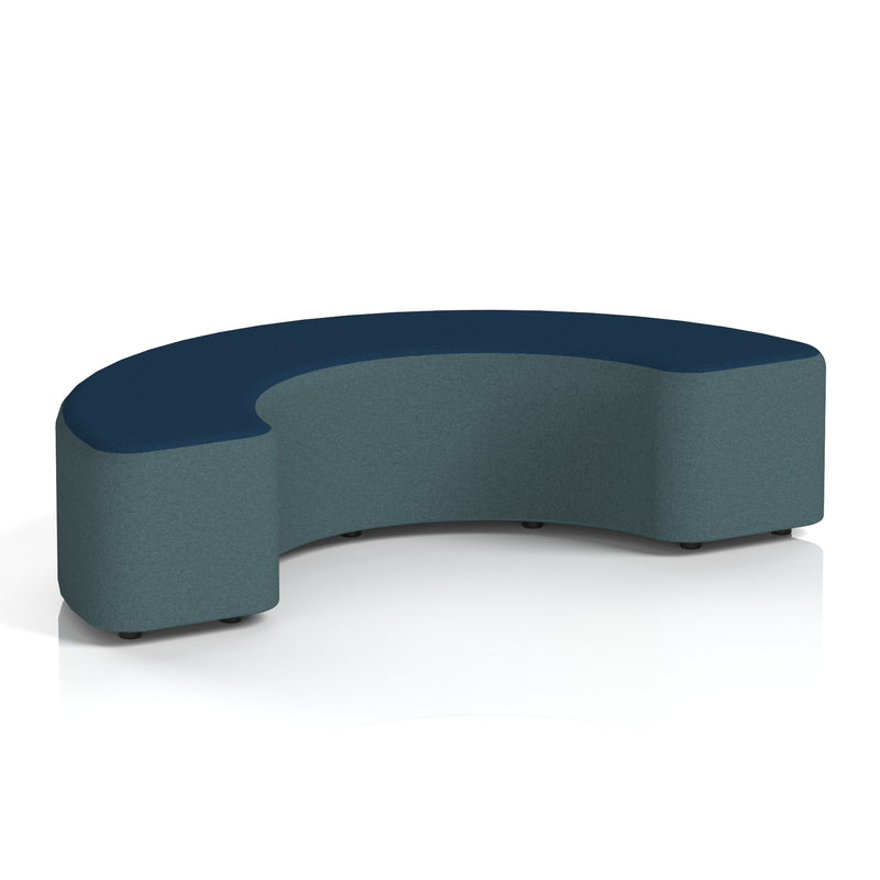 Harlestone Curved Stool in Two Tone - 180 Degree X2 - Polygon Body Calculus Top - Homesplex
