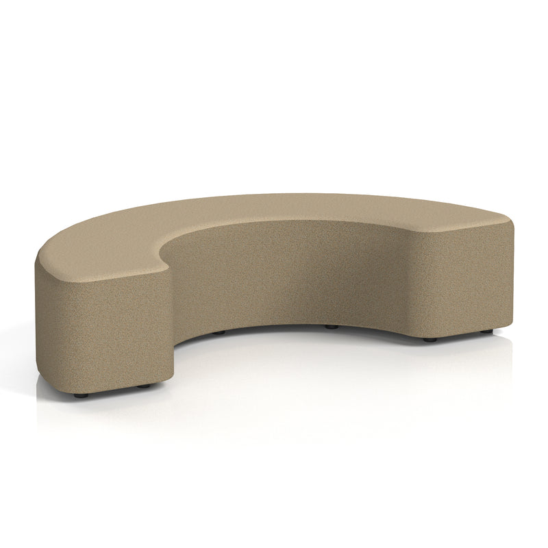 Harlestone Curved Stool in Two Tone - 180 Degree Main Line Flax - Bank Body Upminster Top - Homesplex