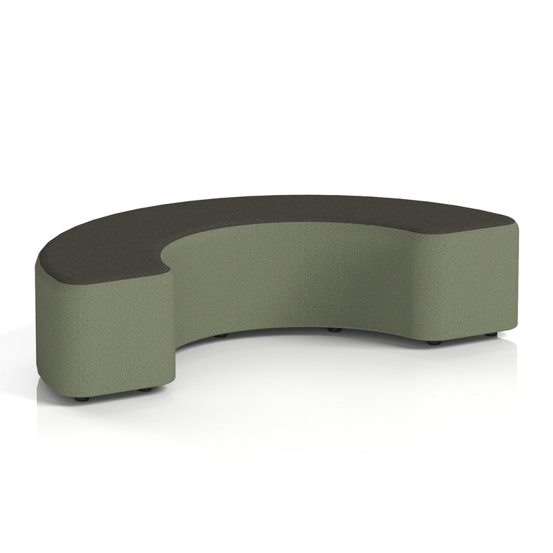 Harlestone Curved Stool in Two Tone - 180 Degree Main Line Flax - Monument Body Temple Top - Homesplex
