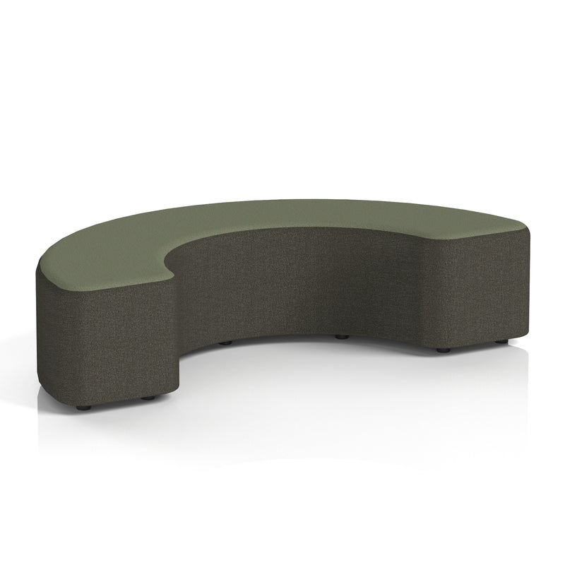 Harlestone Curved Stool in Two Tone - 180 Degree Main Line Flax - Temple Body Monument Top - Homesplex
