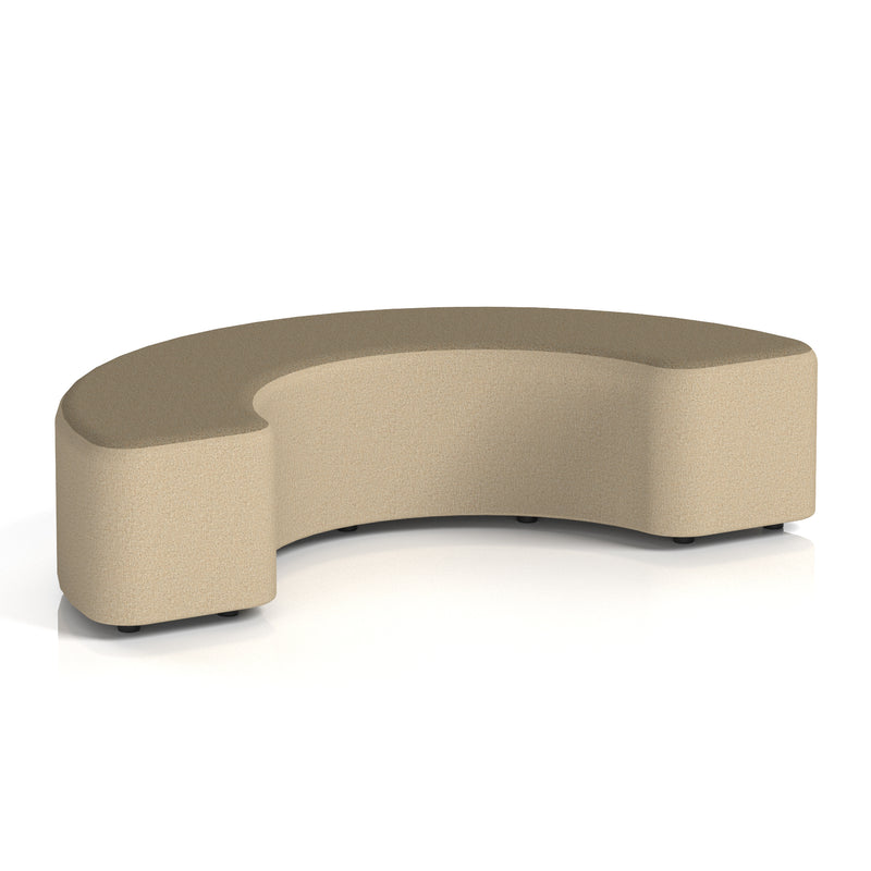 Harlestone Curved Stool in Two Tone - 180 Degree Main Line Flax - Upminster Body Bank Top - Homesplex