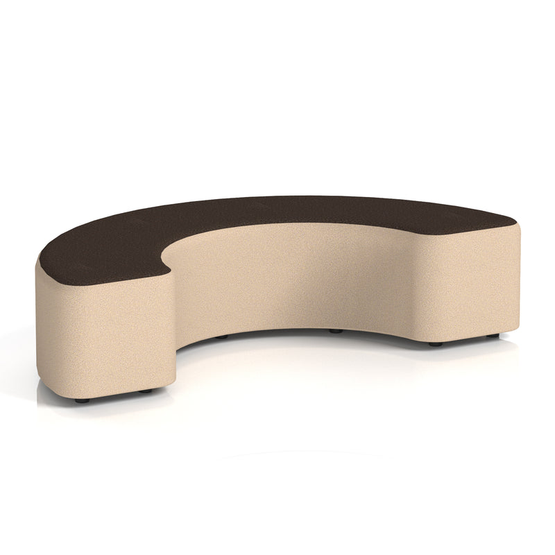 Harlestone Curved Stool in Two Tone - 180 Degree Synergy - Affix Body Wed Top - Homesplex