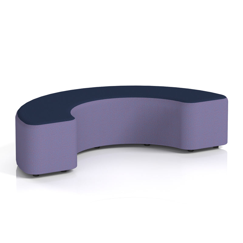 Harlestone Curved Stool in Two Tone - 180 Degree Synergy - Order Body Alike Top - Homesplex