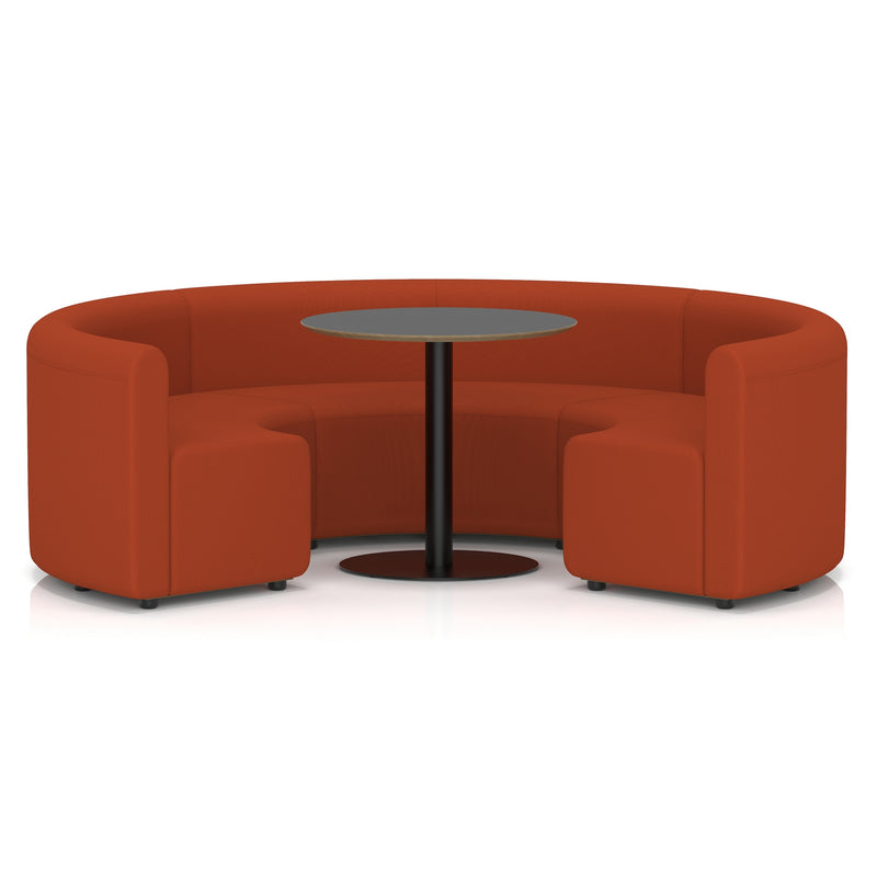 Mawsley Modular Seating Set - Circular Booth - Low Back - Black Table - Era - Experience - Homesplex