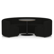Mawsley Modular Seating Set - Circular Booth - Low Back - Black Table - Era - Forward - Homesplex
