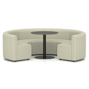 Mawsley Modular Seating Set - Circular Booth - Low Back - Black Table - Era - Futurist - Homesplex