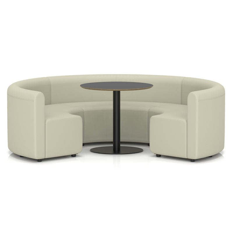 Mawsley Modular Seating Set - Circular Booth - Low Back - Black Table - Era - Futurist - Homesplex