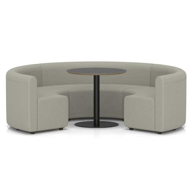 Mawsley Modular Seating Set - Circular Booth - Low Back - Black Table - Era - Generation - Homesplex