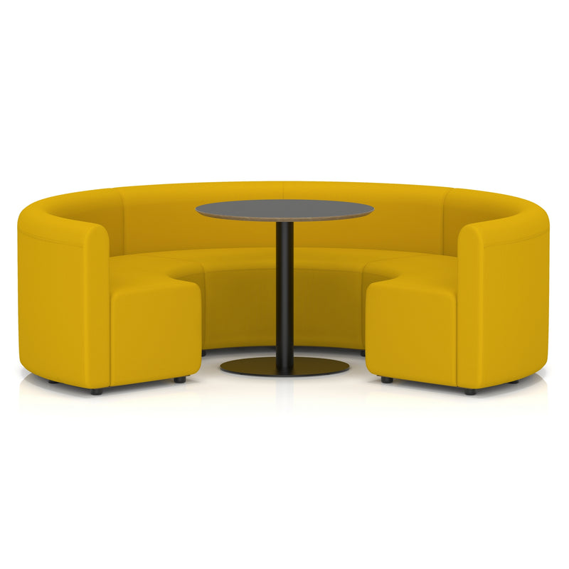 Mawsley Modular Seating Set - Circular Booth - Low Back - Black Table - Era - Occasion - Homesplex