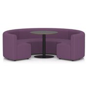 Mawsley Modular Seating Set - Circular Booth - Low Back - Black Table - Era - Prime - Homesplex
