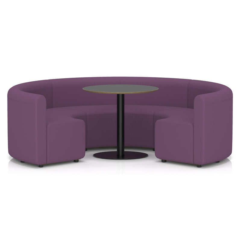 Mawsley Modular Seating Set - Circular Booth - Low Back - Black Table - Era - Prime - Homesplex