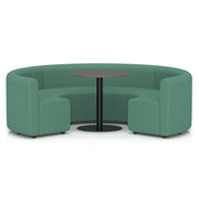 Mawsley Modular Seating Set - Circular Booth - Low Back - Black Table - Era - Rest - Homesplex