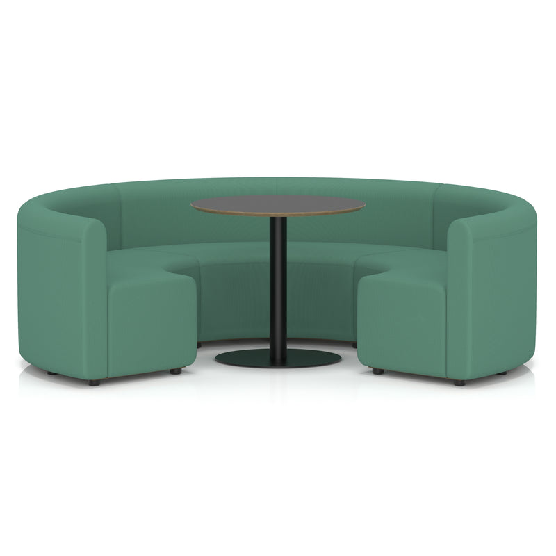 Mawsley Modular Seating Set - Circular Booth - Low Back - Black Table - Era - Rest - Homesplex