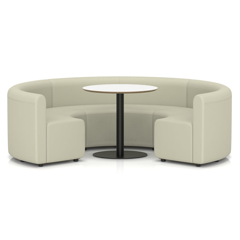 Mawsley Modular Seating Set - Circular Booth - Low Back - White Table - Era - Futurist - Homesplex