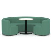 Mawsley Modular Seating Set - Circular Booth - Low Back - White Table - Era - Rest - Homesplex