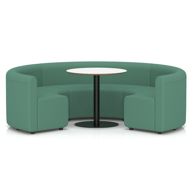 Mawsley Modular Seating Set - Circular Booth - Low Back - White Table - Era - Rest - Homesplex