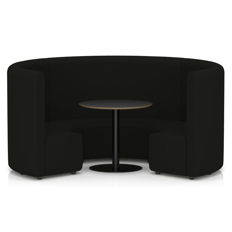 Mawsley Modular Seating Set - Circular Booth - High Back - Black Table - Era - Forward - Homesplex