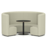Mawsley Modular Seating Set - Circular Booth - High Back - Black Table - Era - Futurist - Homesplex