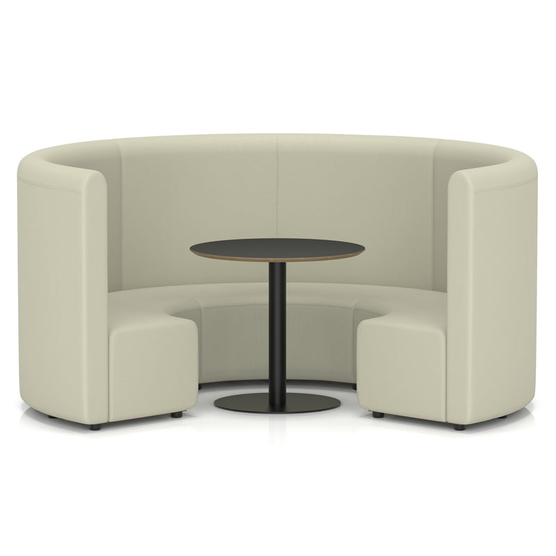Mawsley Modular Seating Set - Circular Booth - High Back - Black Table - Era - Futurist - Homesplex