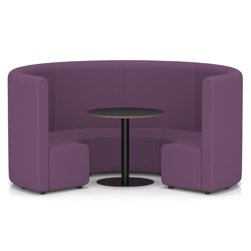 Mawsley Modular Seating Set - Circular Booth - High Back - Black Table - Era - Prime - Homesplex