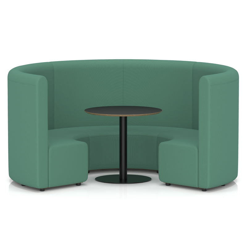 Mawsley Modular Seating Set - Circular Booth - High Back - Black Table - Era - Rest - Homesplex