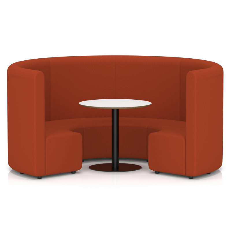 Mawsley Modular Seating Set - Circular Booth - High Back - White Table - Era - Experience - Homesplex