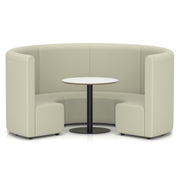 Mawsley Modular Seating Set - Circular Booth - High Back - White Table - Era - Futurist - Homesplex
