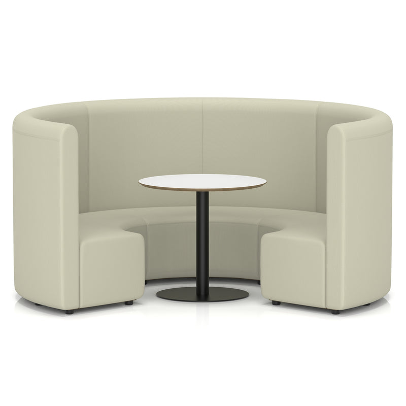 Mawsley Modular Seating Set - Circular Booth - High Back - White Table - Era - Futurist - Homesplex