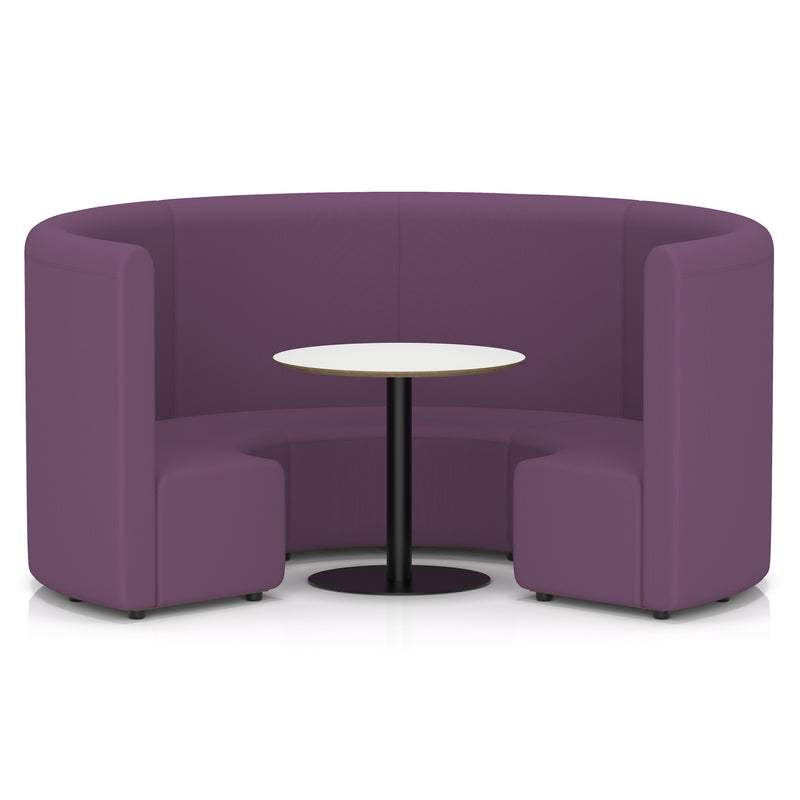 Mawsley Modular Seating Set - Circular Booth - High Back - White Table - Era - Prime - Homesplex
