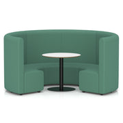 Mawsley Modular Seating Set - Circular Booth - High Back - White Table - Era - Rest - Homesplex