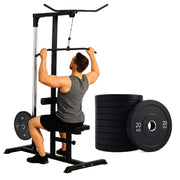 Exercise Pulley Machine Power Tower with Adjustable Seat Cable Positions - image 16