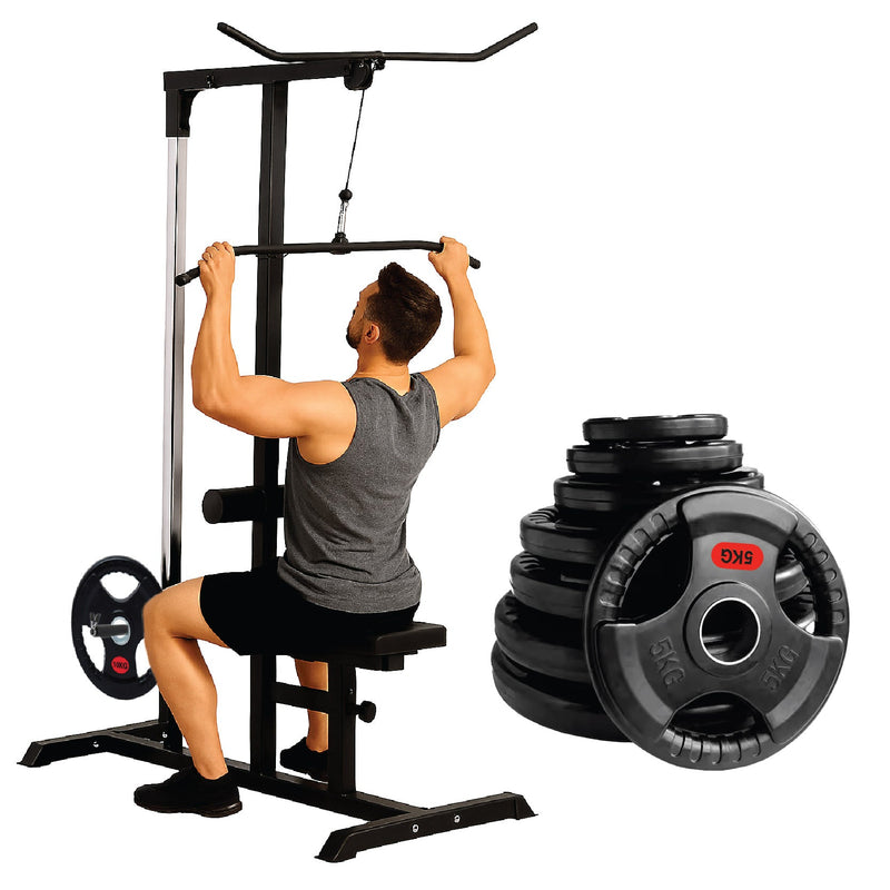 Exercise Pulley Machine Power Tower with Adjustable Seat Cable Positions - image 3