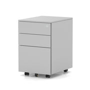 Base Mobile Steel Pedestal 3 Drawer - Silver - Homesplex