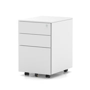 Base Mobile Steel Pedestal 3 Drawer - White - Homesplex