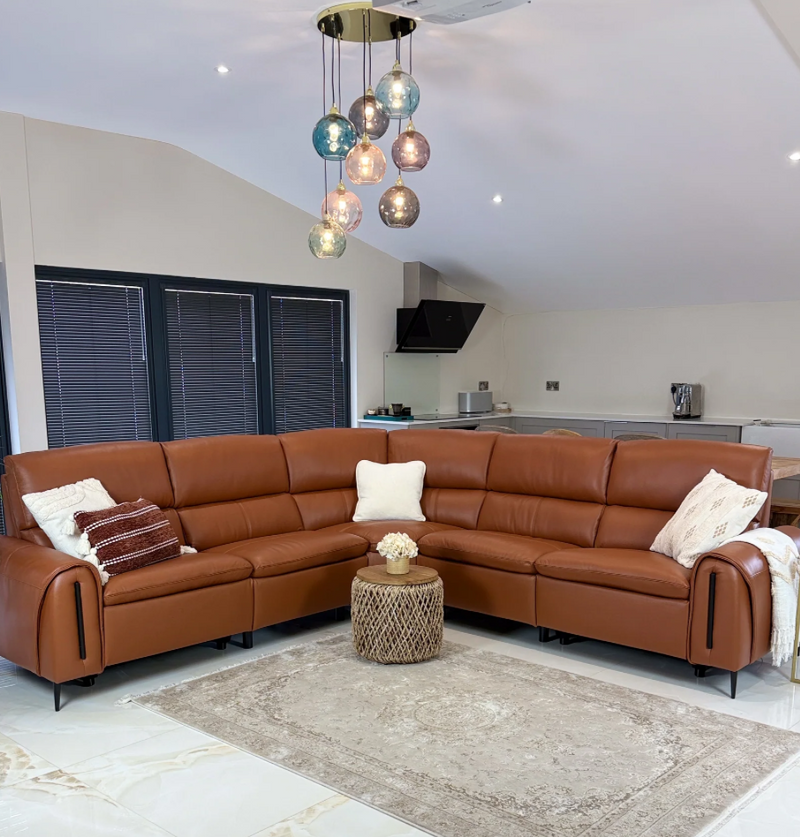 Arizona Electric Recliner Leather Corner Sofa - image 2
