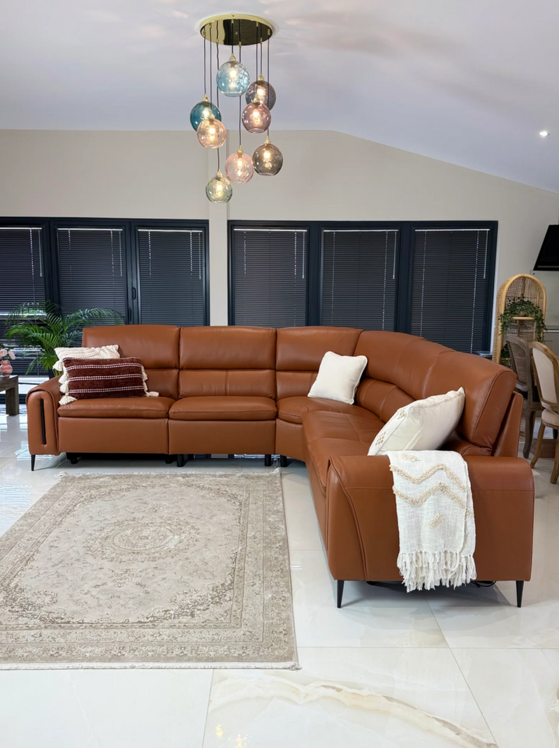 Arizona Electric Recliner Leather Corner Sofa - image 5