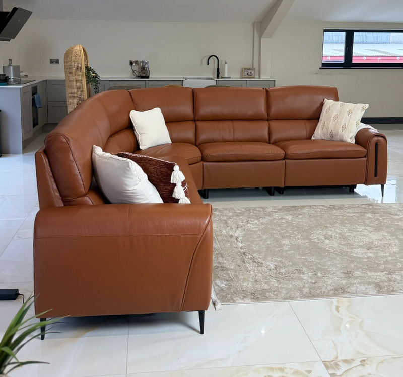 Arizona Electric Recliner Leather Corner Sofa - image 7