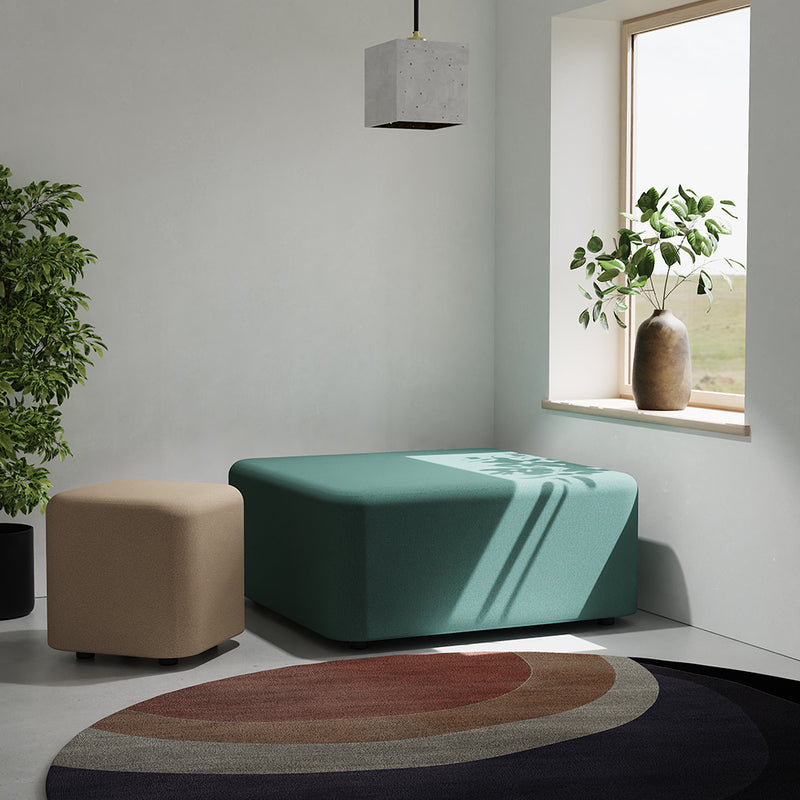 Harlestone Rectangular Stool in Two Tone