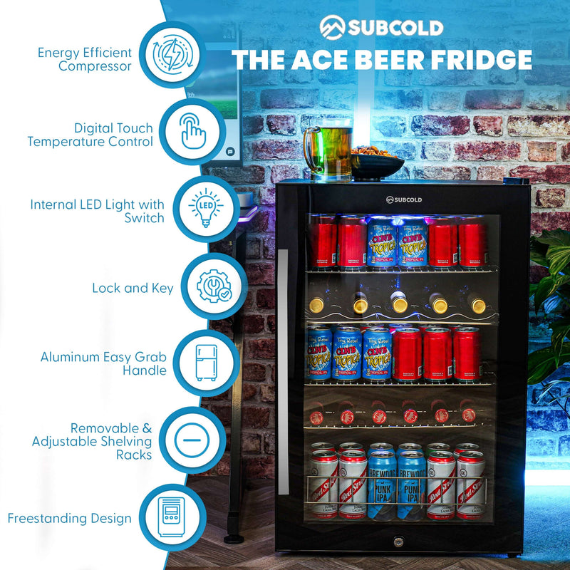Subcold Ace130 LED touch control beer fridge, photo 3