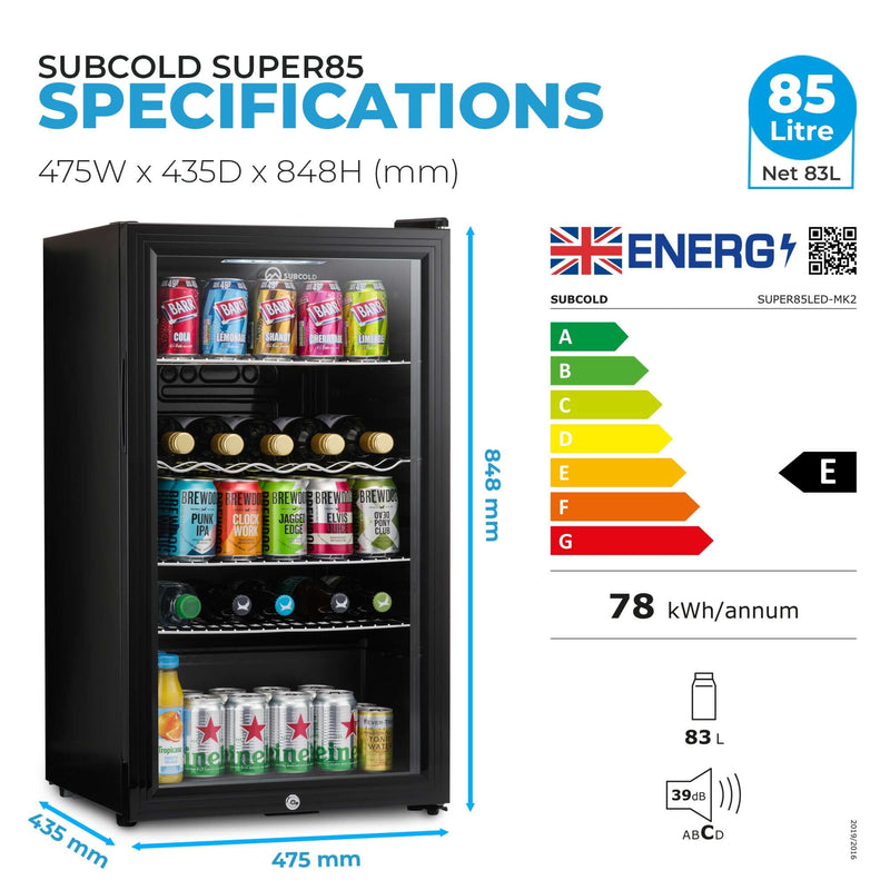 Subcold Super85 LED beer fridge, photo 7