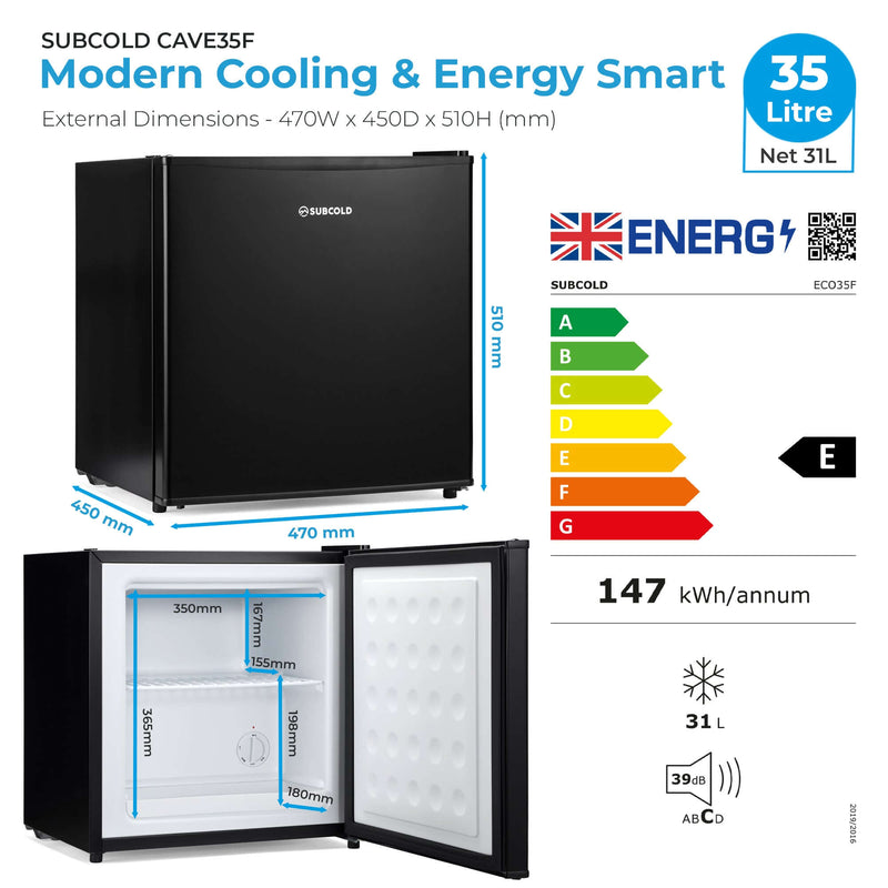 Subcold Eco35F Mini Freezer - Black - image 8