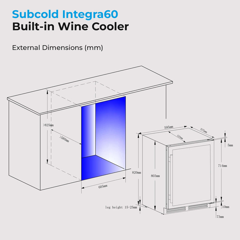 Subcold Integra60 integrated drinks and wine cooler, photo 11