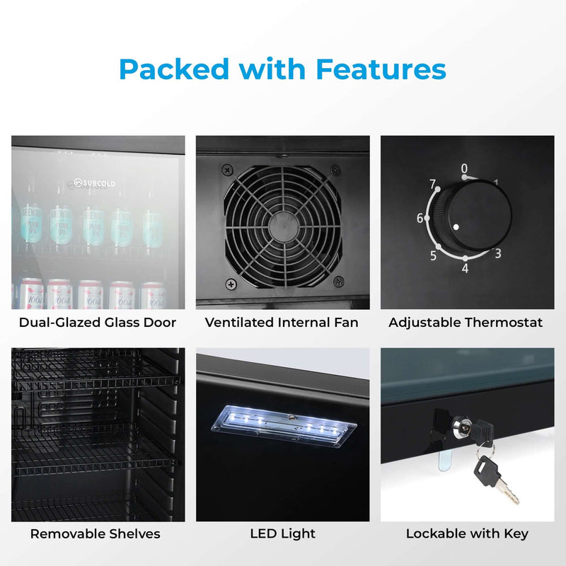 Subcold Maxi250 black tall drinks fridge, photo 8